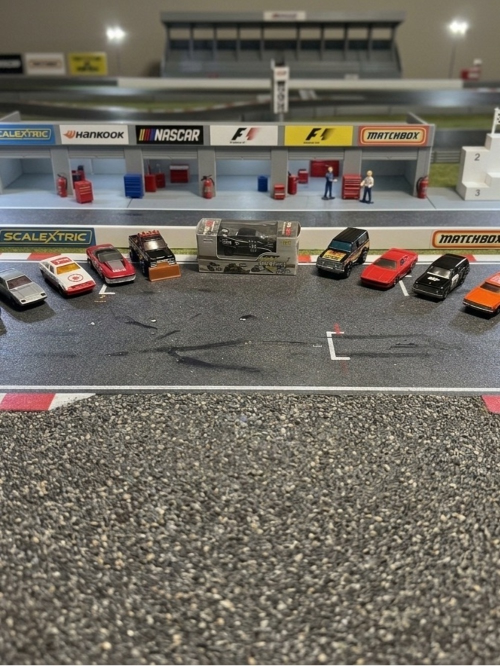 Antique Match Die-Cast Toy Car Set- Red, Black, Orange, Silver, Green collector